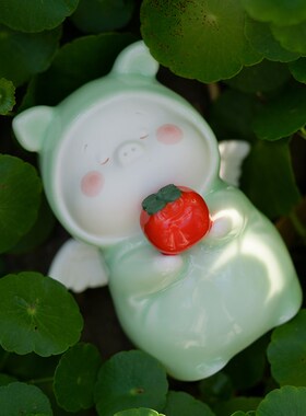 创意诸事大吉家居摆件精品可爱小柿子小猪装饰工艺品客厅书房摆件
