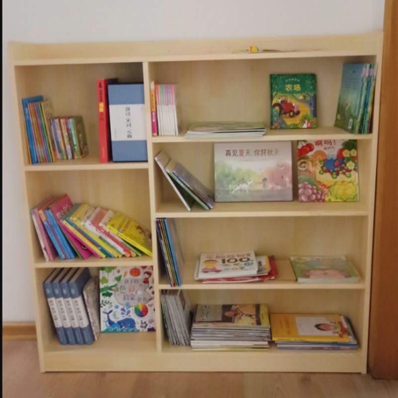 实木书柜学生教室书架儿童置物架定制书柜松木书柜储物柜收纳柜