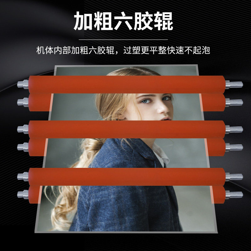 过塑机重型大型塑封机a4 a3通用塑封机6胶辊过塑机高速商用过塑机