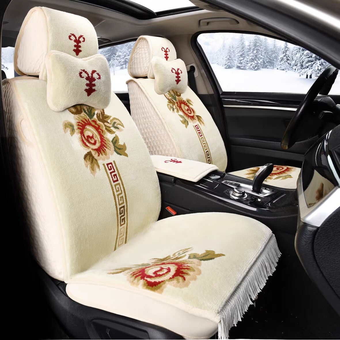 2023款大众朗逸宝来速腾poloplus专用座套全包汽车坐垫羊毛座椅套