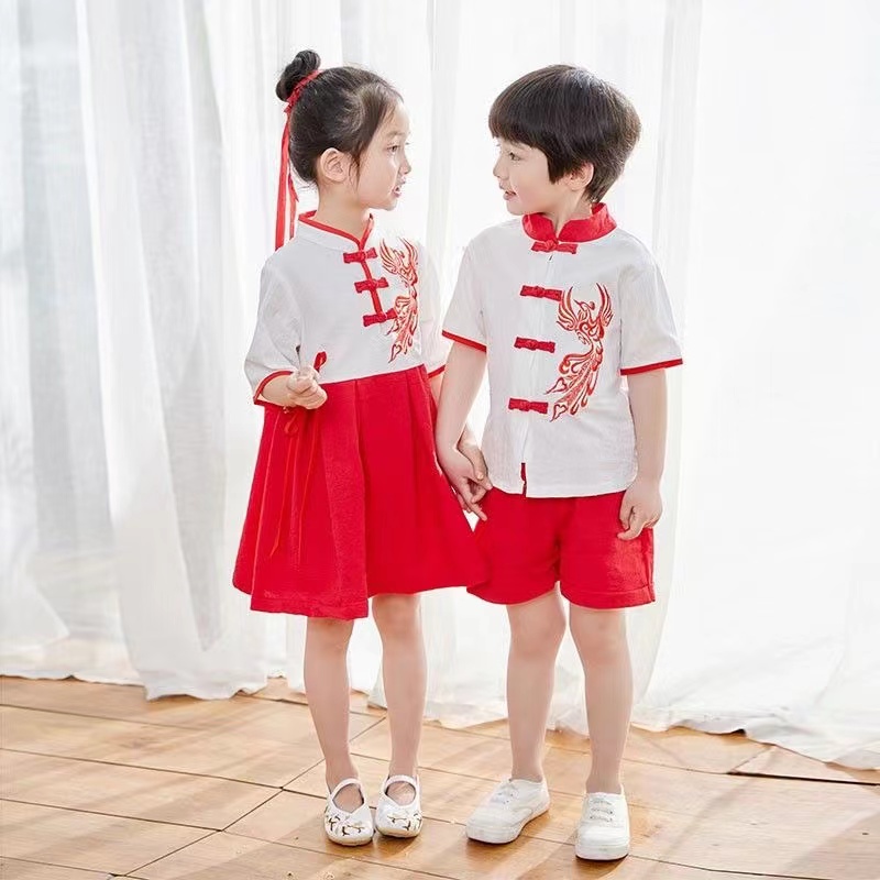 六一儿童演出服中国风中小学生男女童朗诵表演服装幼儿园大合唱服