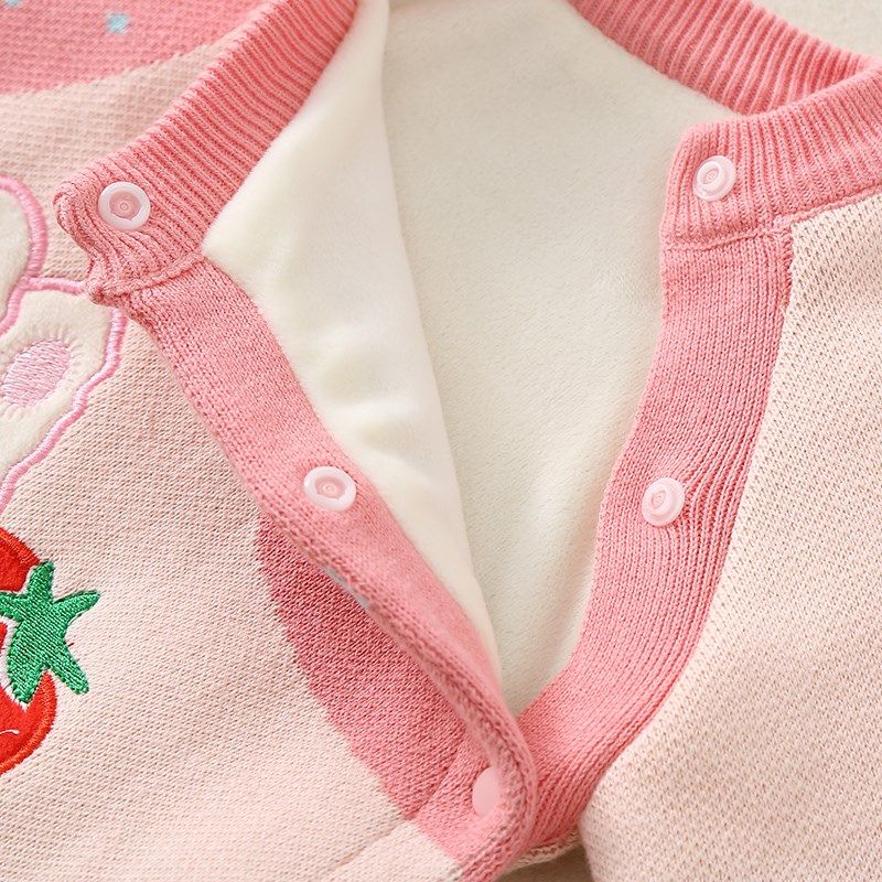 婴儿衣服加绒满月公主爬服可爱粉色女宝连体毛衣纯棉春秋爬服套装,童装/婴儿装/亲子装,连身衣/爬服/哈衣,淘宝优惠券,粉丝福利购,淘宝优惠卷
