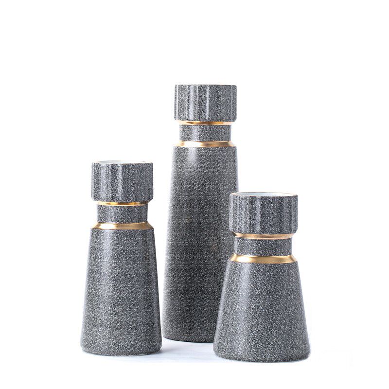 轻奢家居客厅电视柜陶瓷花瓶花艺装饰品创意摆件台面花器组合摆设