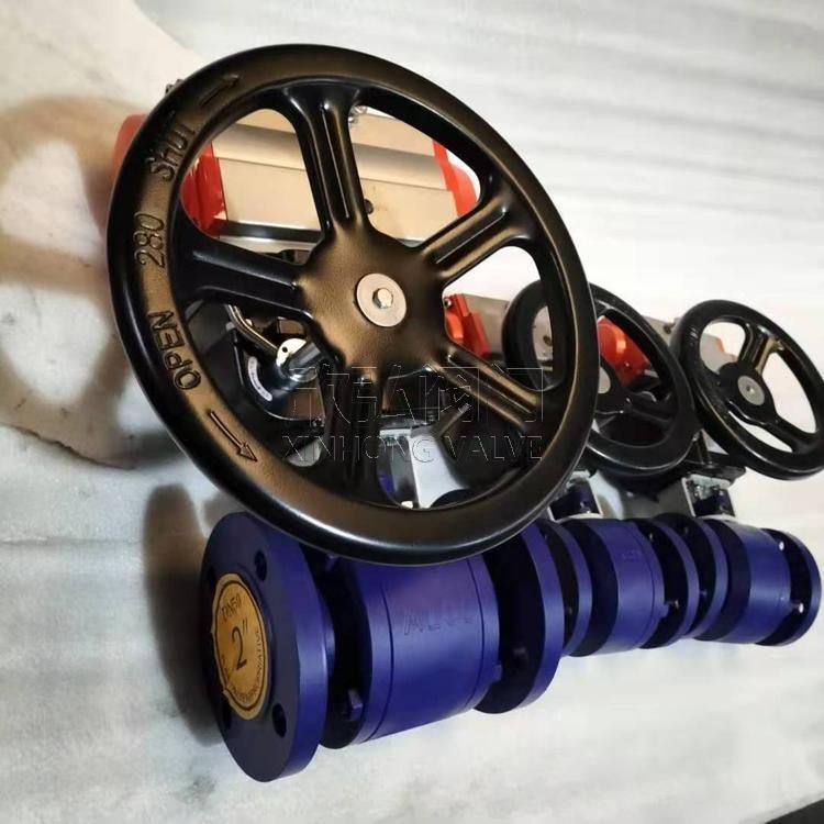 VQ941TC电动V型陶瓷球阀 法兰不锈钢切断NI60耐磨 欣弘阀门