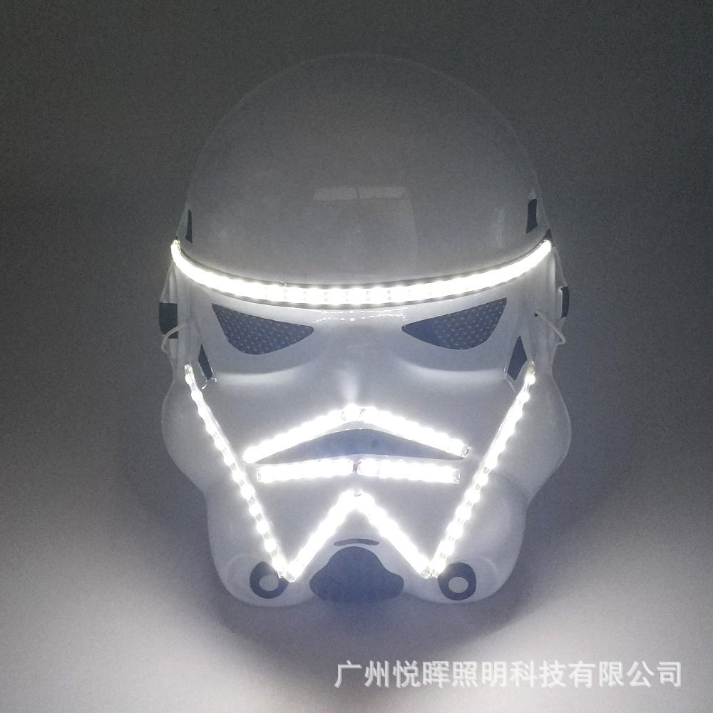 LED星球大战面具5V 可爱电影角色扮演发光道具 爆闪发光面具新款