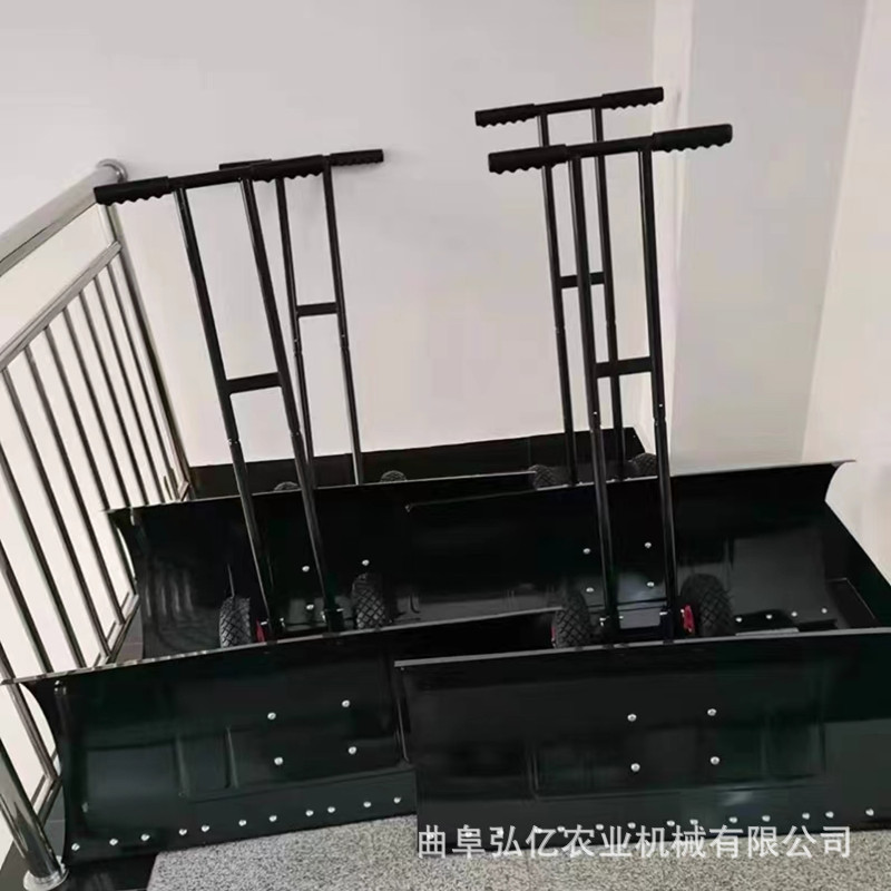 新型双杆滑轮除冰推雪铲冬季环卫应急除雪铲家用稻谷晾晒大号铲子