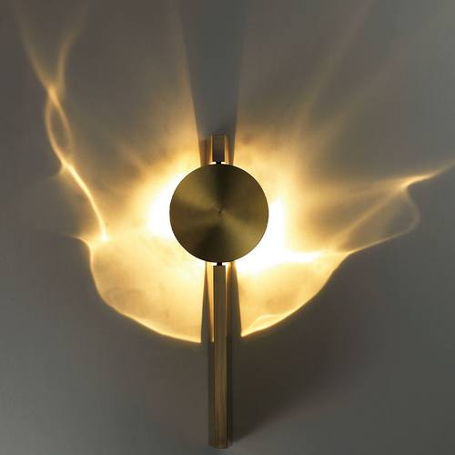 网红爆款主卧造型壁灯高级感现代简约铝材创意过道波纹走廊壁灯新