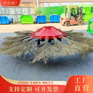 折叠式风火轮扫路机 圆盘式马路清扫机节省人工 拖拉机牵引扫地机
