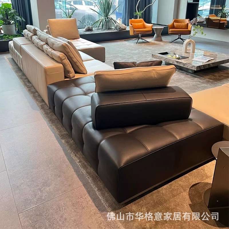劳伦斯意式极简大户型平层米洛提 lawrence别墅客厅模块沙发组合