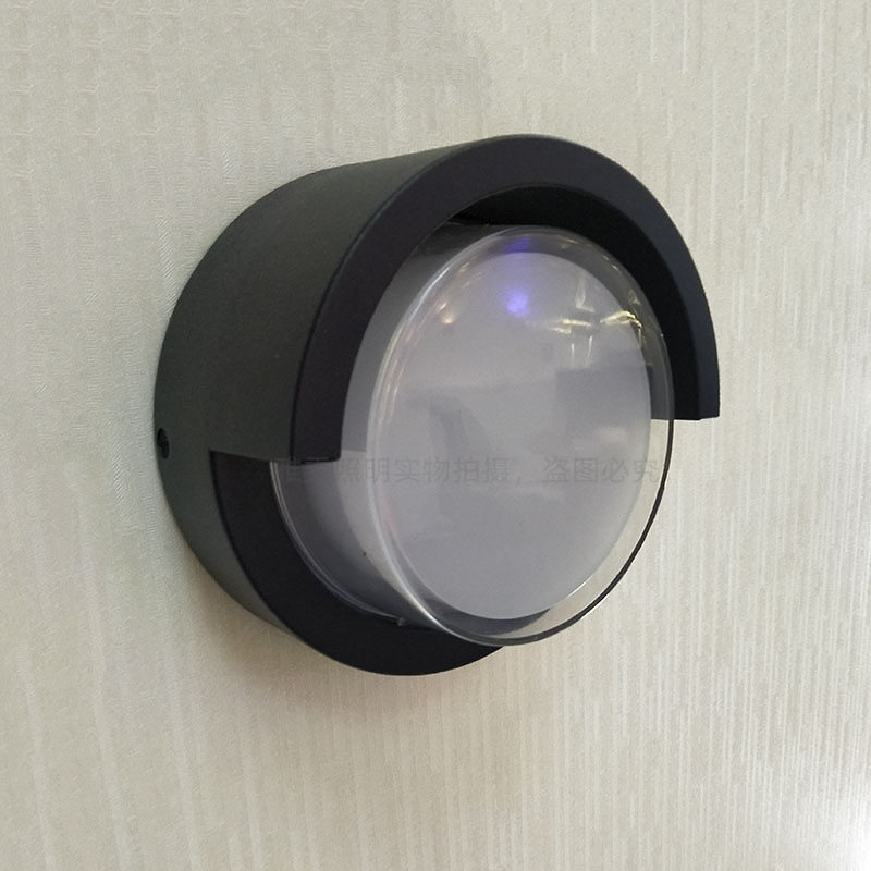户外圆形LED壁灯半弧外壳过道阳台外墙灯现代简约外墙庭院灯 铝材