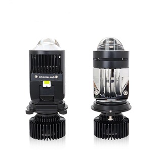 跨境新款H4大灯双反光杯带透镜LED汽车大灯Y5远近一体超亮前照灯