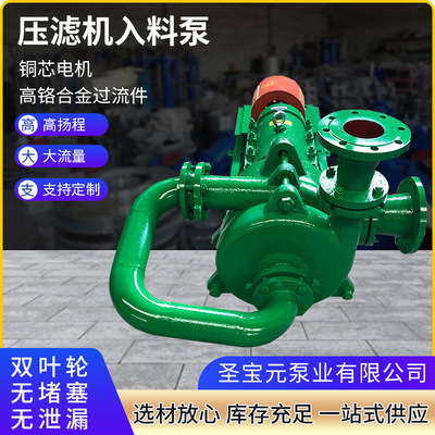 压滤机入料泵厂家高扬程电动污水泥浆泵煤泥污泥处理厂加压渣浆泵