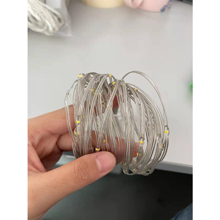 厂家直供节日彩灯新年装直销半成品套细管led铜线裸灯防水半成品