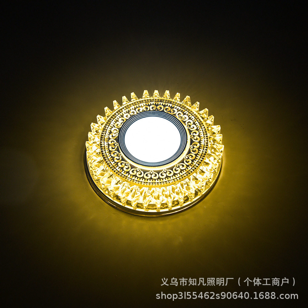 现代简约LED水晶过道灯走廊玄关入户灯饰 门厅阳台吸顶灯厂家批发
