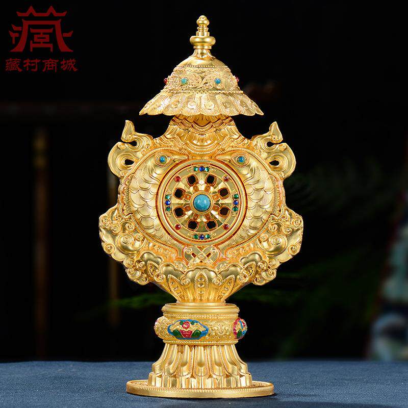 八吉祥总集藏式客厅玄关居家供奉吉祥八宝八吉祥组合桌面摆件