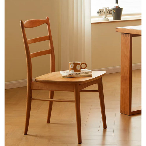 全实木餐椅北欧家用靠背原木休闲椅樱桃木书桌椅现代简约餐桌椅子