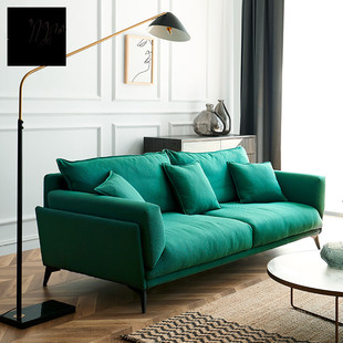 北欧轻奢三人小户型整装别墅区住宅区影楼服装店设计师沙发