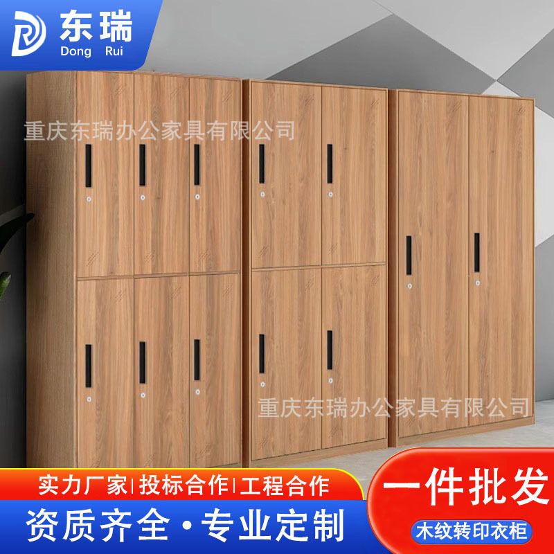 转印木纹钢制二门更衣柜