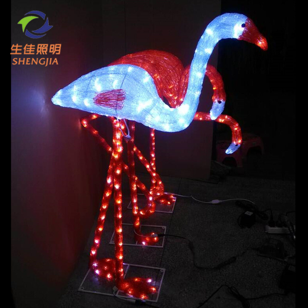3D鹅造型灯滴胶亚克力动物造型灯公园亮化发光LED造型装饰灯