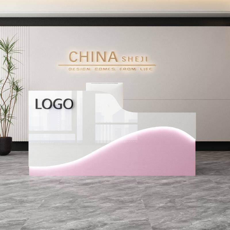 简约现代烤漆收银台前台接待