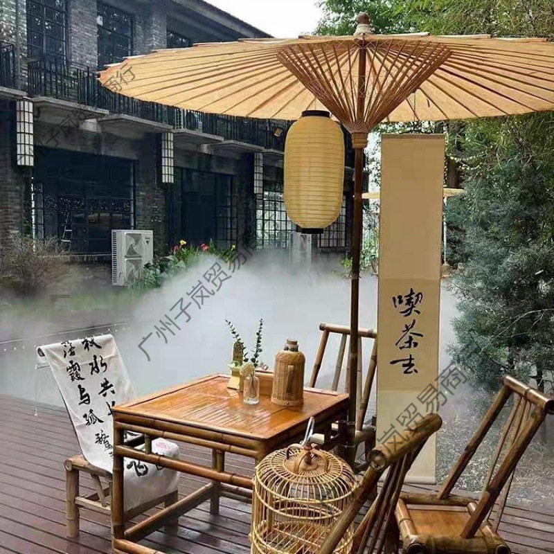 民宿院子竹桌椅组合中式庭院竹桌椅户外竹桌竹椅休闲竹编家具