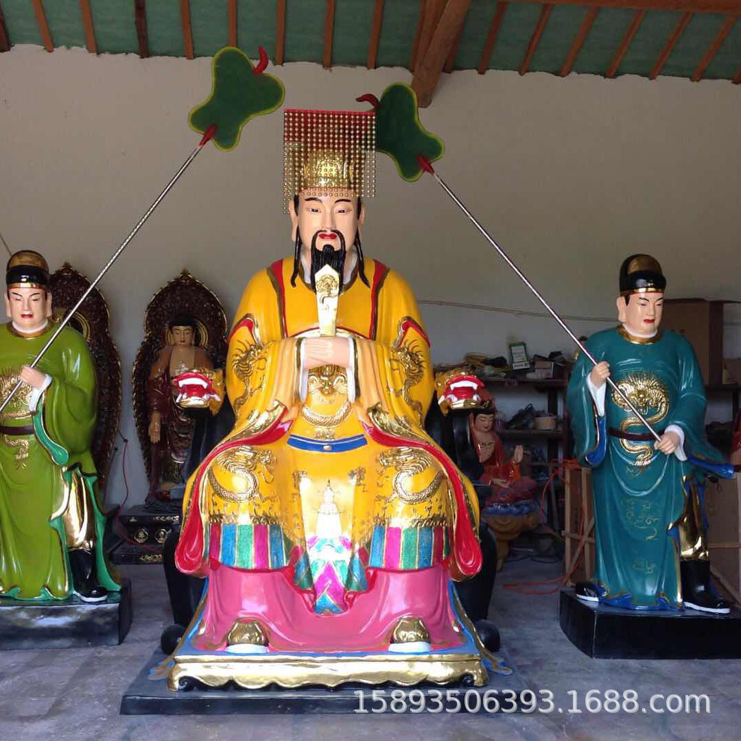 2.8米玉皇大帝神像 王母娘娘手拿令牌 手工彩绘塑像西天老娘神像