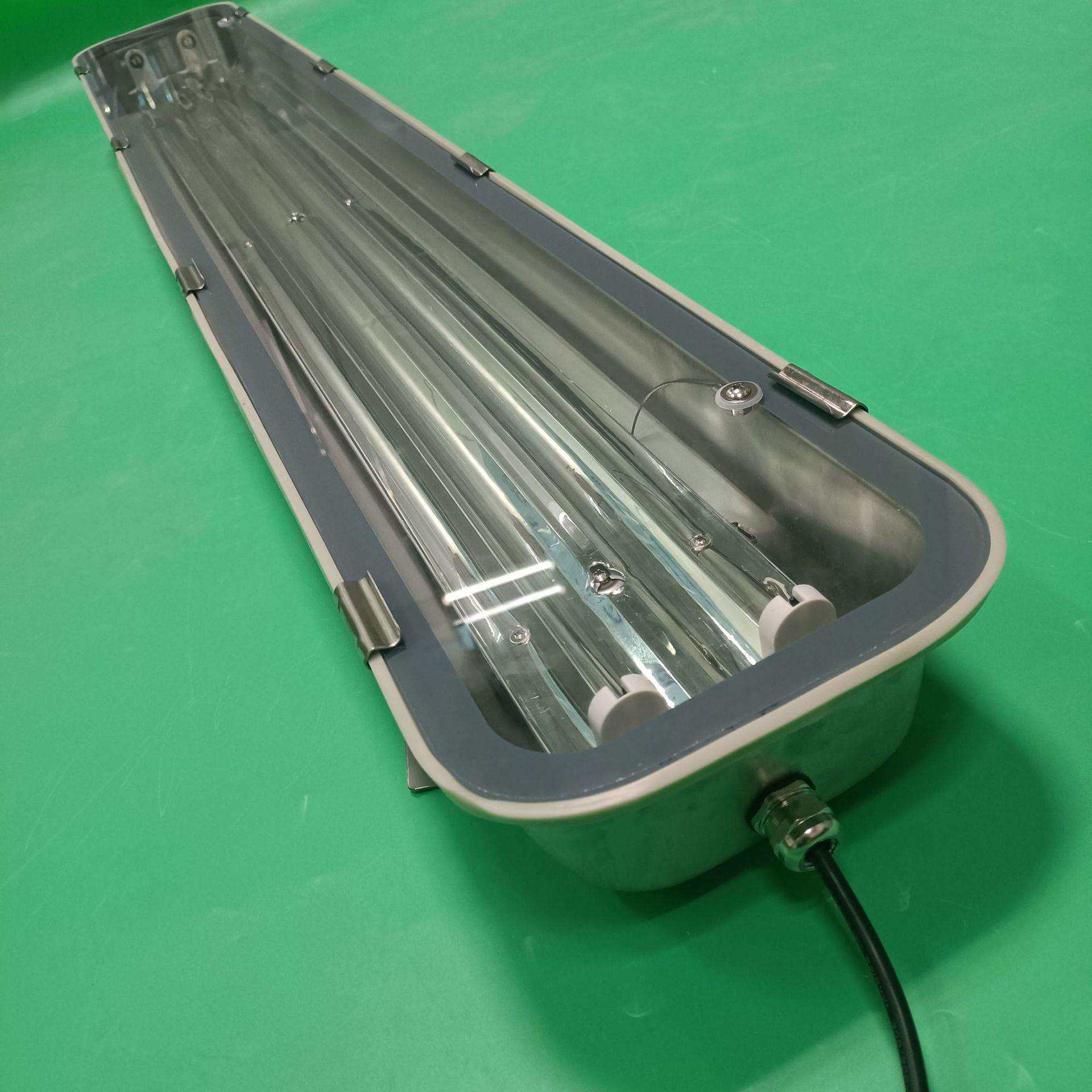 T8单双管不锈钢三防灯套件PC罩防水不锈钢三防灯支架地铁LED灯具
