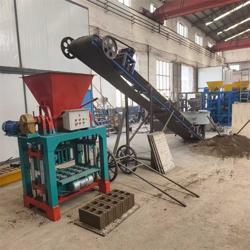小型混凝土制砖机 水泥工字砖铺路彩砖机半自动 砌块制砖机生产线