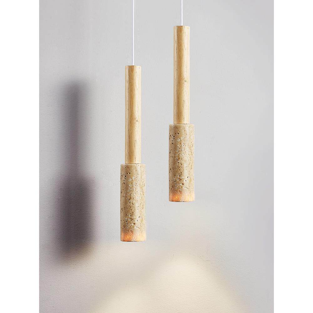 奶油风卧室床头小吊灯创意原木吧台餐厅设计师样服装店装饰灯具