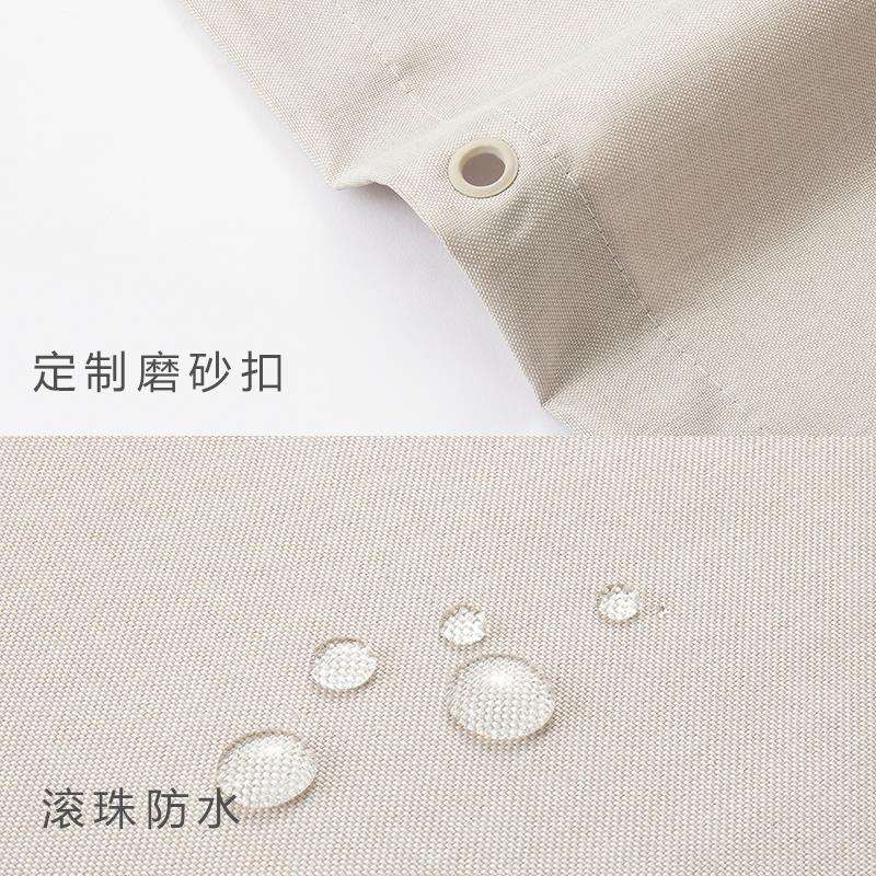 王金隔浴帘防水布加厚纯色打孔防霉仿淋亚麻门帘浴帘套装免卫生间