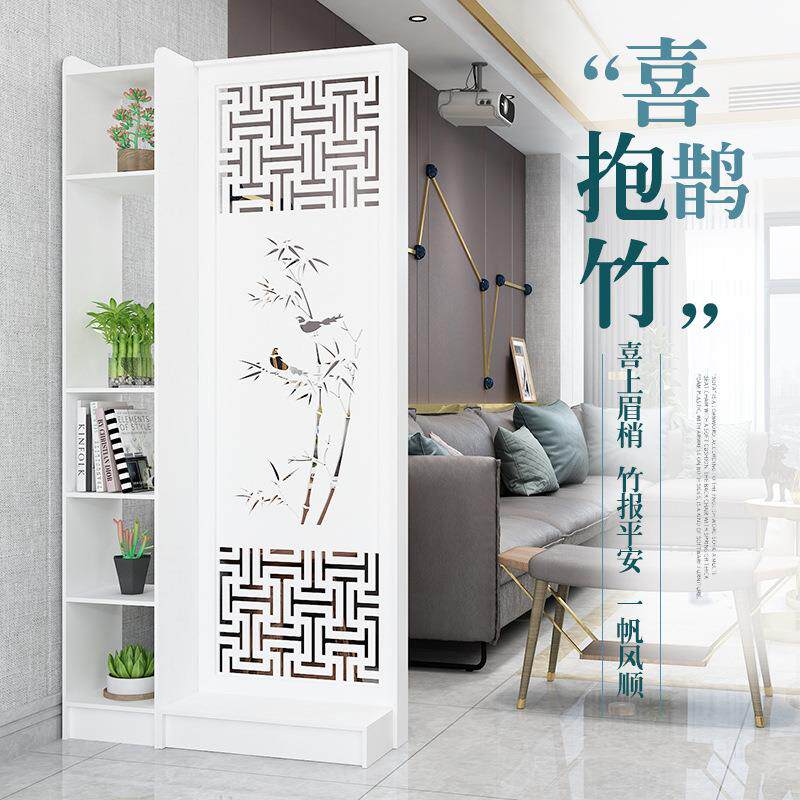 进门屏风隔断玄关柜客厅简约现代时尚小户型置物架装饰雕花镂空