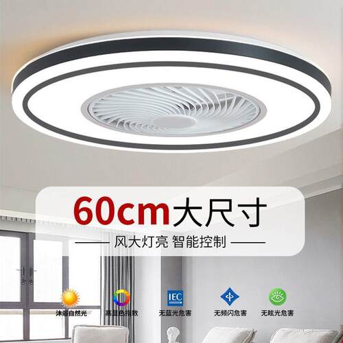 光谱吸顶风扇吊扇客厅卧室家用餐厅一体2025新款静音电风扇