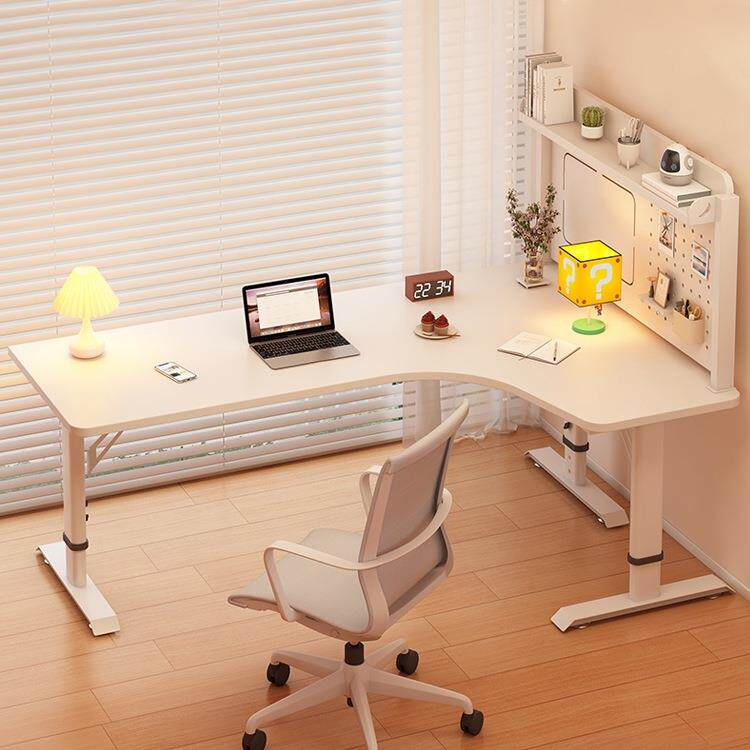 L型转角书桌家用卧室台式电脑桌子办公桌可升降拐角洞洞板学习B&