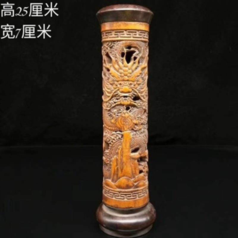 古玩杂件复古做旧古玩工艺品礼厂家直销收藏龙行天下香筒