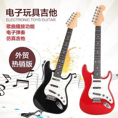 儿童仿真乐器多功能电子吉他贝斯可弹奏玩具宝宝-岁互动