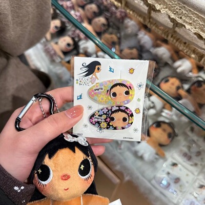 小红书同款卡通角石猫咪yuy小玉发夹软萌刘海碎发少女学生女孩发