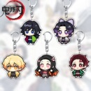 鬼灭之刃周边钥匙扣亚克力可爱炭治郎蝴蝶学生豆子书包挂件动漫