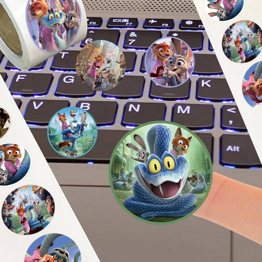 爆款2500贴疯狂动物城2圆贴卷卷贴热门动漫朱迪尼克可爱周边贴画
