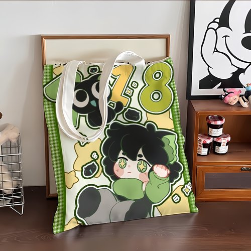 罗小黑战记帆布包上课补习帆布袋小学生手提书包通勤单肩包购物袋