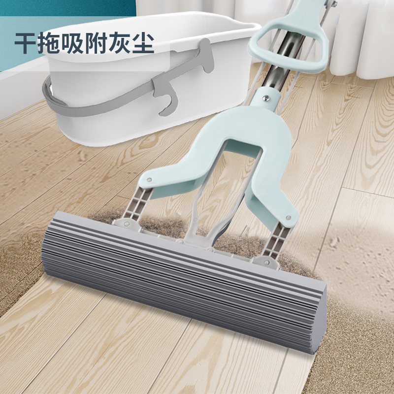 对折海绵拖把头窄口通用型胶棉海绵拖把头折叠替换墩布头27CM33CM