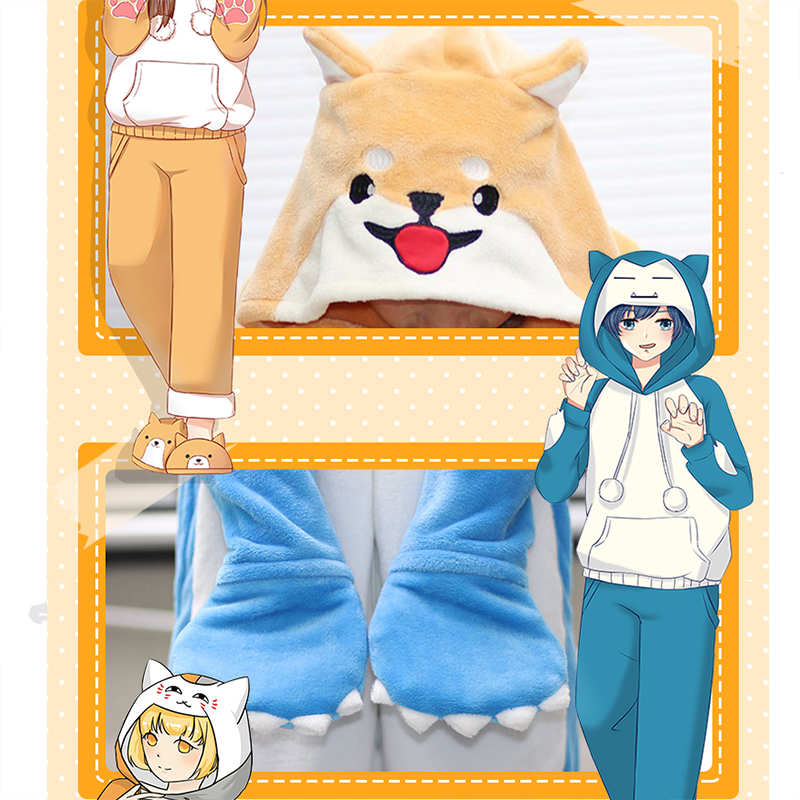 可爱情侣成人法兰绒加厚动物连体睡衣男卡通动漫套装女学生秋冬季