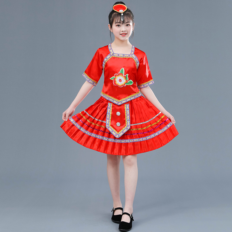 六一儿童苗族男女童演出服壮族少数民彝族黎族瑶族畲族土家族表演