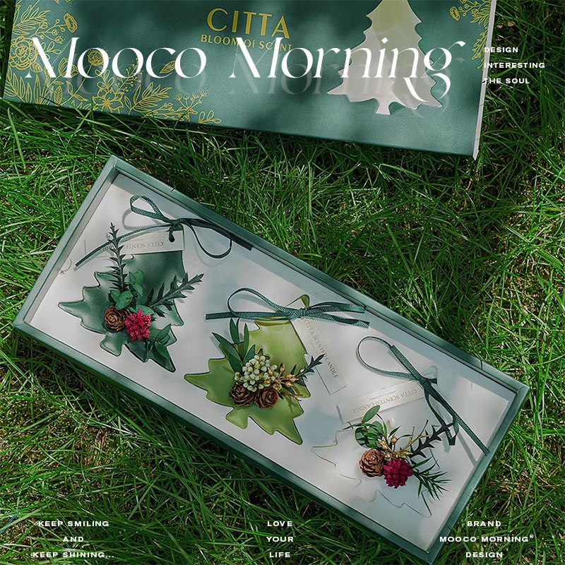 CITTA/西苔圣诞小森林衣柜香薰礼盒蜡片家用香氛节日礼物香挂香片