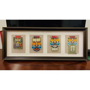 马拉松奖牌展示架挂墙奖牌展示框马拉松号码簿收纳框挂奖牌架子