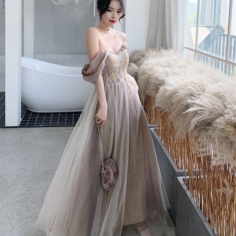 新款宴会气质连衣裙长款显瘦拼色姊妹伴娘晚礼服仙气质演出晚礼服,女装/女士精品,礼服/晚装,淘宝优惠券,粉丝福利购,淘宝优惠卷