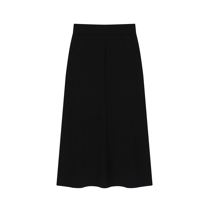 梨形身材半身裙夏a字长裙女裙子高腰显瘦休闲垂感长款半身长裙秋