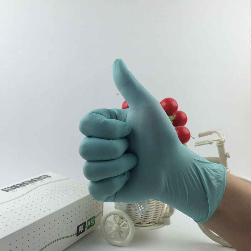 100只一次性橡胶手术乳胶手套丁晴检查洗碗女耐酸碱劳保PVC加厚