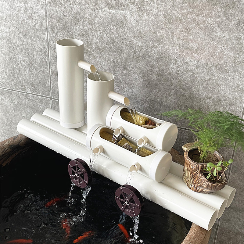 鱼缸过滤器净水循环加氧吸便系统水缸小型家用三合一免换水过滤箱