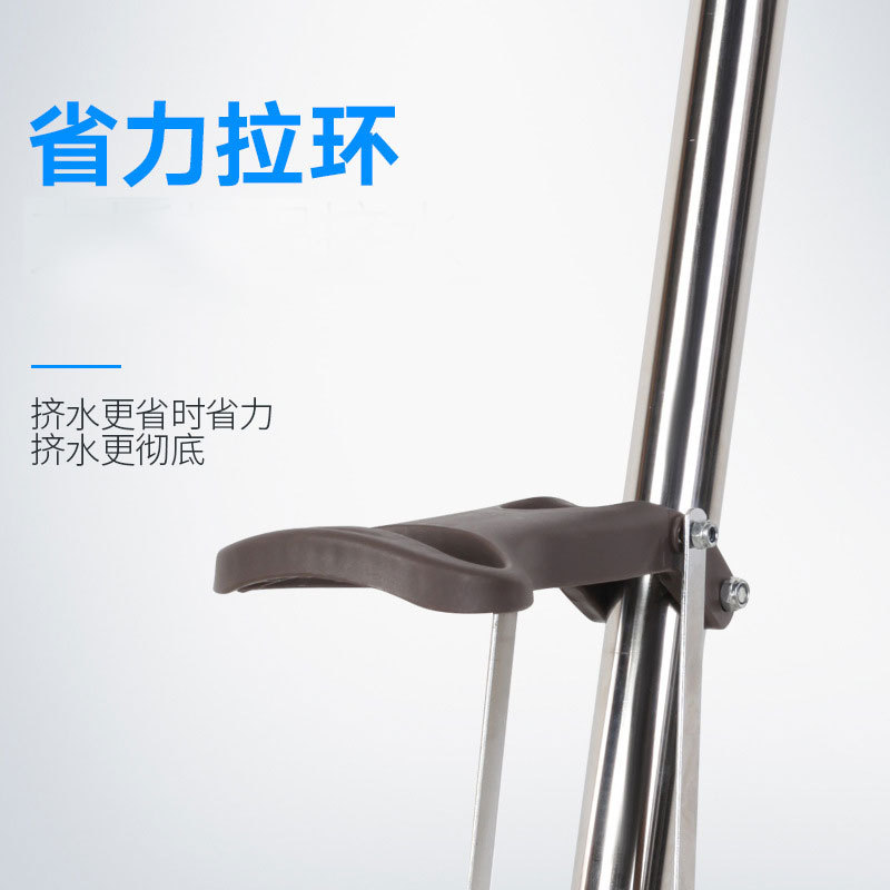 28cm小号不锈钢滚轮胶棉拖把挤水吸水免手洗海绵拖把拖布