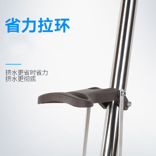 28cm小号不锈钢滚轮胶棉拖把挤水吸水免手洗海绵拖把拖布